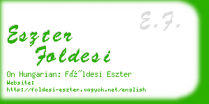 eszter foldesi business card